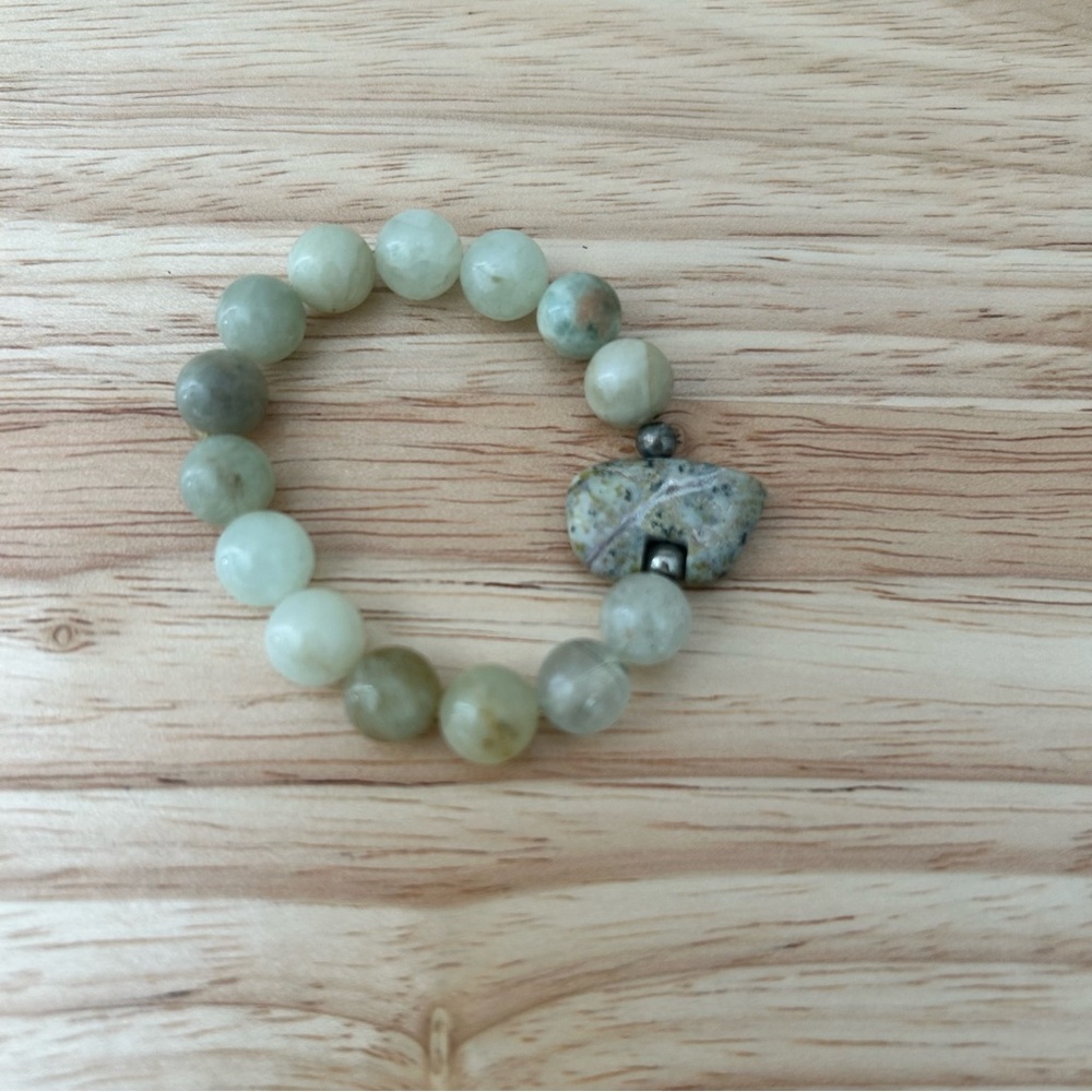 Handmade Green Amazonite Beaded Children’s Bracelet